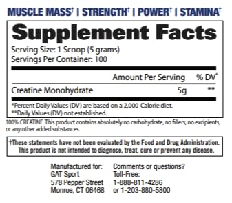 GAT SPORT Creatine Monohydrate Powder