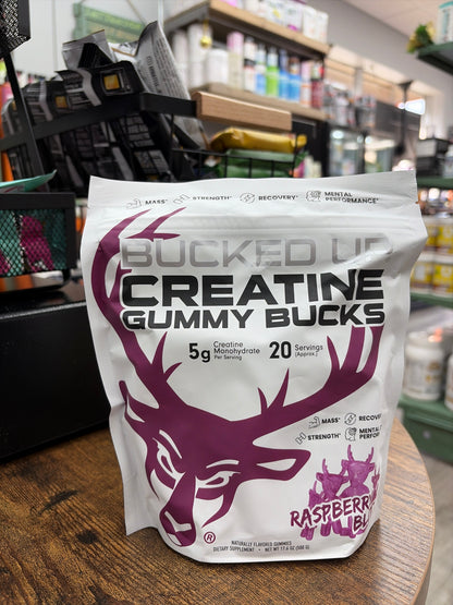 Bucked Up Creatine Gummy Bucks Raspberry Blitz