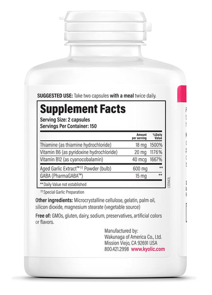 Kyolic Aged Garlic Extract Formula 101, 300 Capsules
