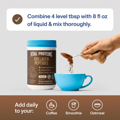 Vital Proteins Collagen Peptides Powder, with Hyaluronic Acid and Vitamin C