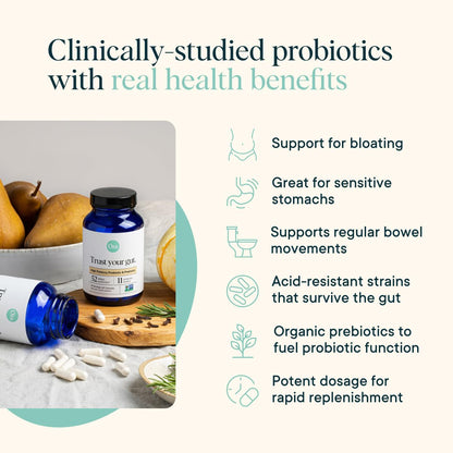 Ora Organic Probiotics and Prebiotics for Digestive Wellness - 16 Billion CFU