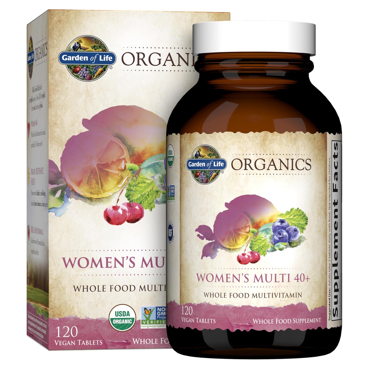 Garden of Life Organics Vitamins for Women 40 Plus, Vegan