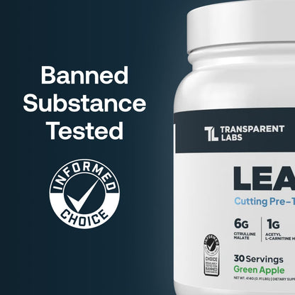 Transparent Labs Lean Pre-Workout - Body Recomposition Pre Workout for Men and Women