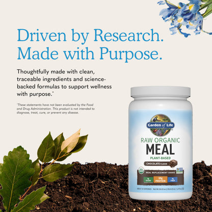Raw Organic Meal Powder (Vanilla), 34.2 oz (969 g) Bottle