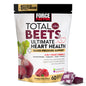 Force Factor Total Beets Ultimate Heart Health Blood Pressure Support Chews with CoQ10, Beet Root Powder, Grape Seed Extract, Blood Pressure Supplement for Circulation & Blood Flow, 60 Soft Chews