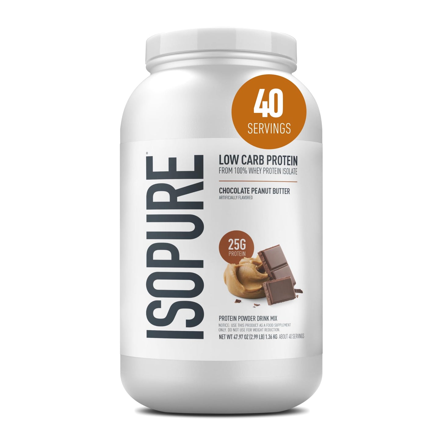 Isopure Creamy Vanilla Whey Isolate Protein Powder
