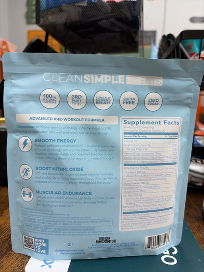 CleanSimple Eats Energy+Pre-Workout Freeze Pop (30 Servings)