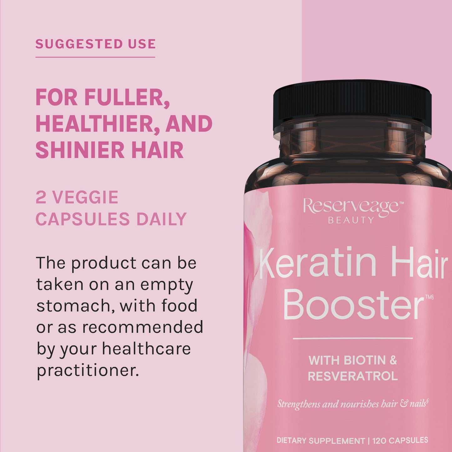Reserveage, Keratin Hair Booster, Hair and Nails Supplement