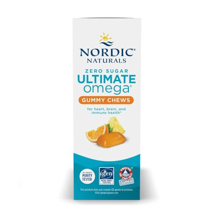 Nordic Naturals Zero Sugar Ultimate Omega Gummy Chews - Tropical Fruit - 54 Gummy Chews