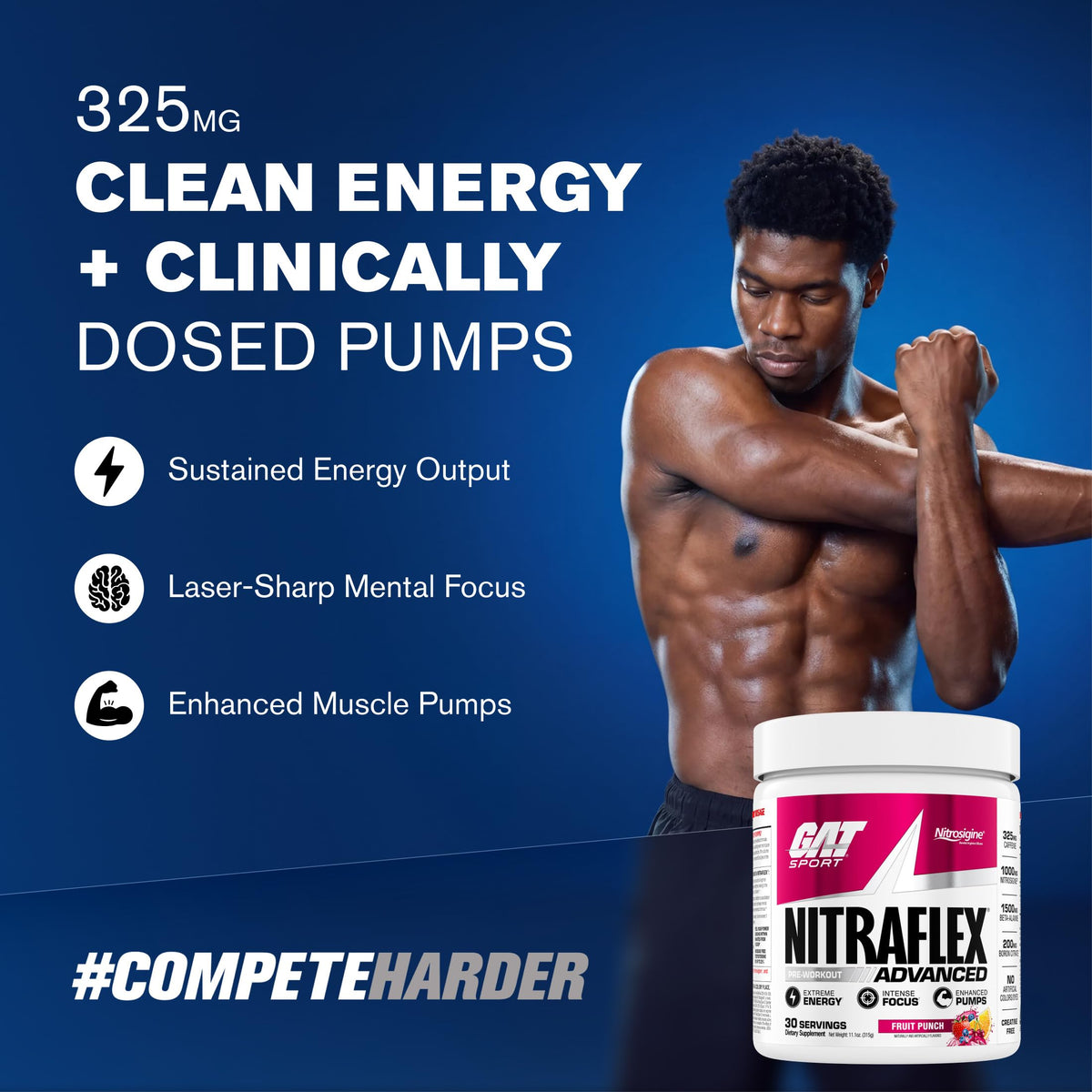Gat Nitraflex Nutritional Supplement, 300 Gram, DMAA free