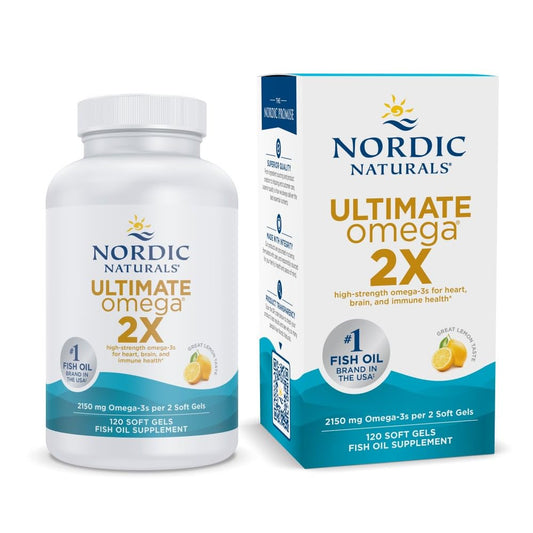 Nordic Naturals Ultimate Omega 2X, Lemon Flavor - 2150 mg Omega-3 - High-Potency Fish Oil with EPA & DHA - Promotes Brain & Heart Health - Non-GMO