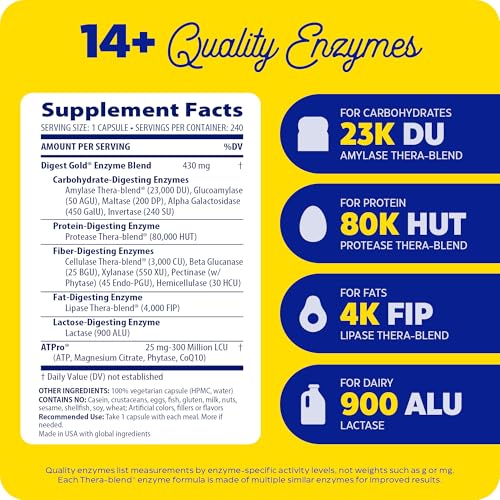 Enzymedica, Digest Gold + ATPro, Maximum Strength Enzymes