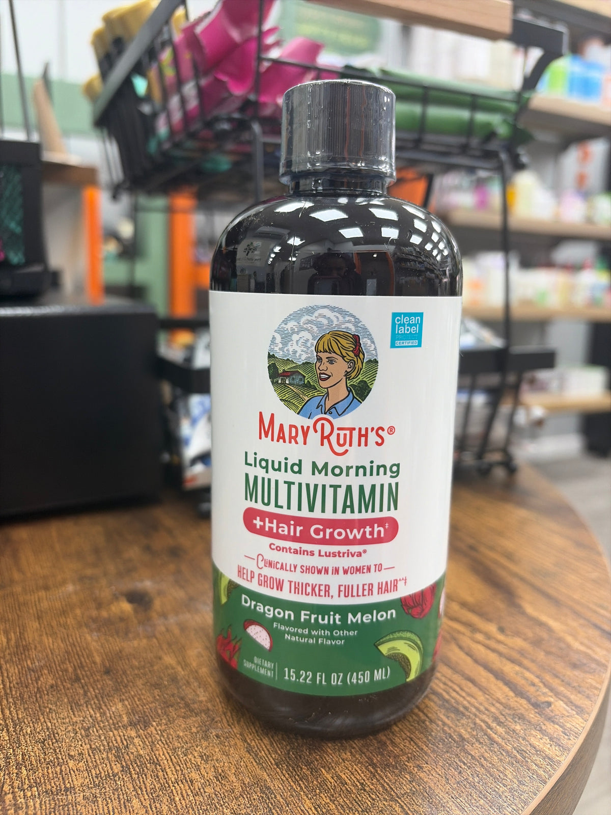 Mary Ruth’s Liquid Morning Multivitamin + Hair Growth Dragon Fruit Melon 15.22 fl. Oz.