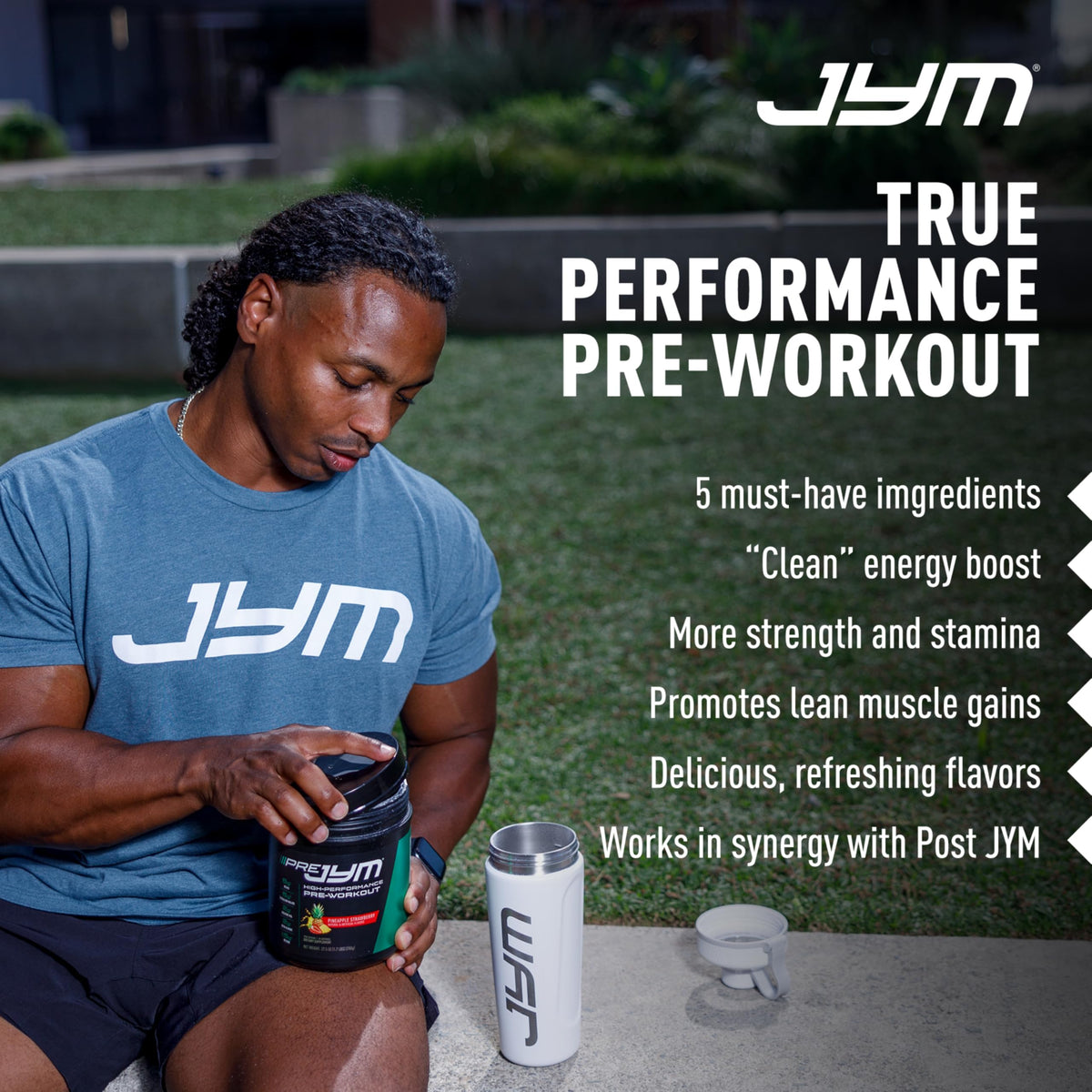 JYM Pre JYM Pre-Workout Powder - BCAAs, Creatine & Citrulline