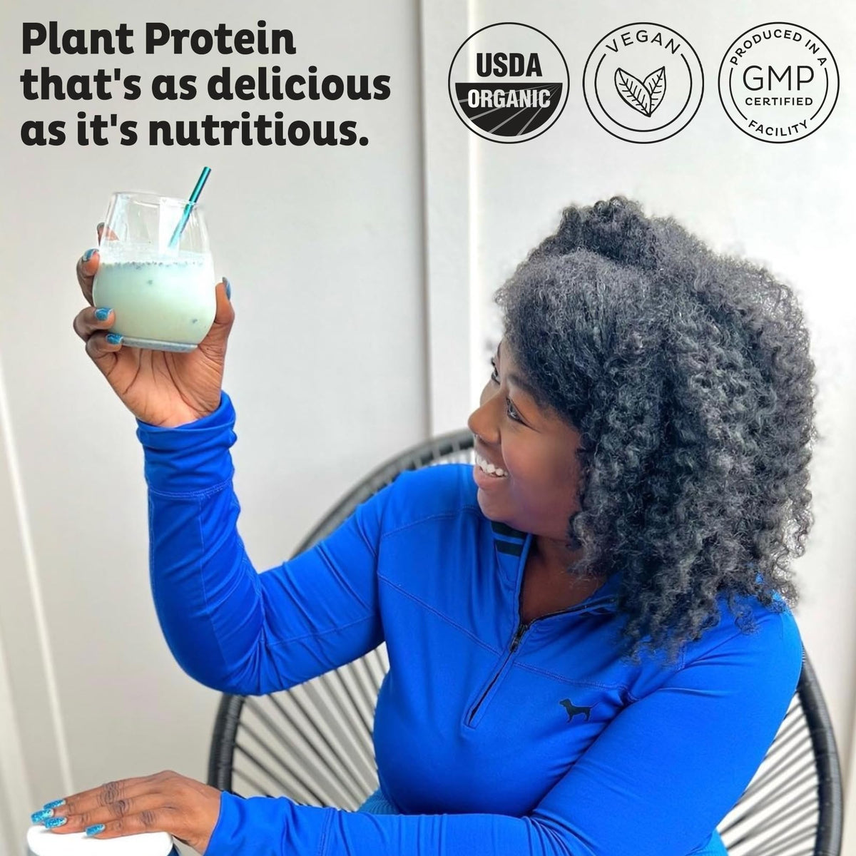 KOS Vegan Protein Powder Erythritol Free - Organic Pea Protein Blend