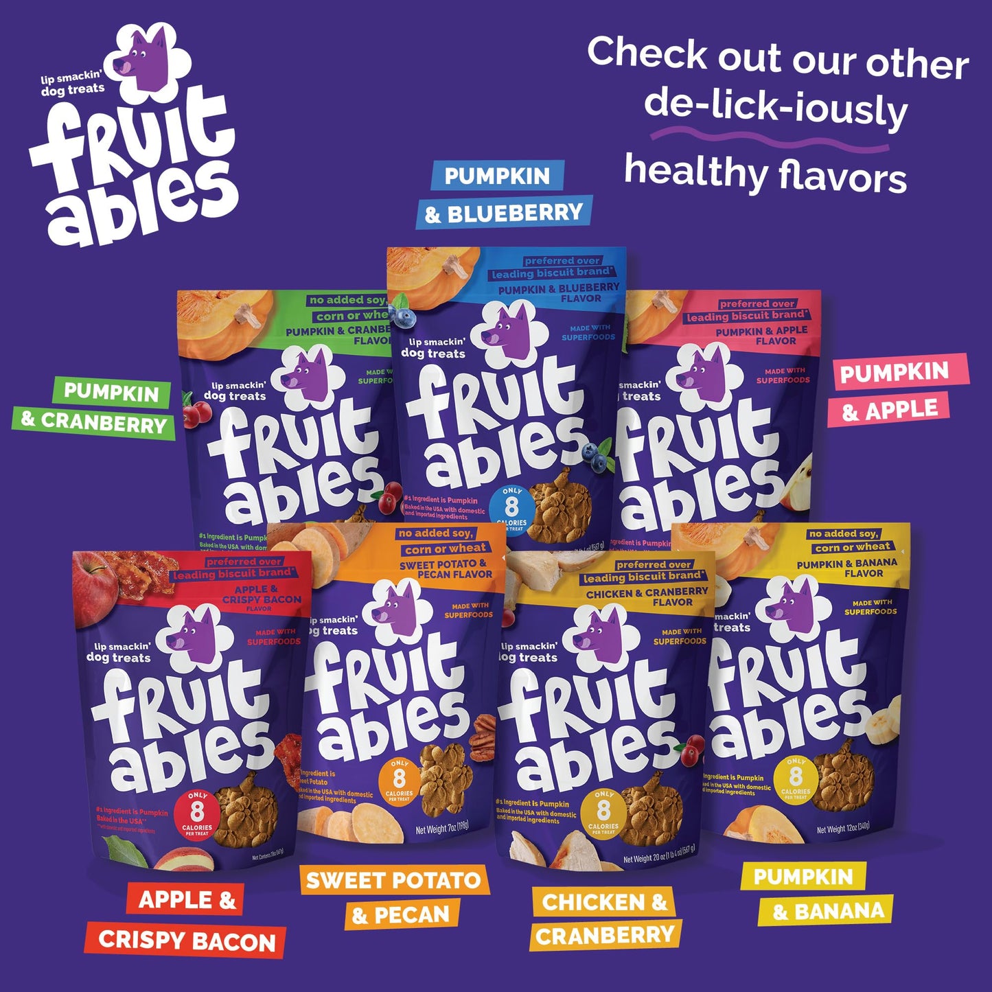 Fruitables Apple & Bacon Natural Dog Biscuits