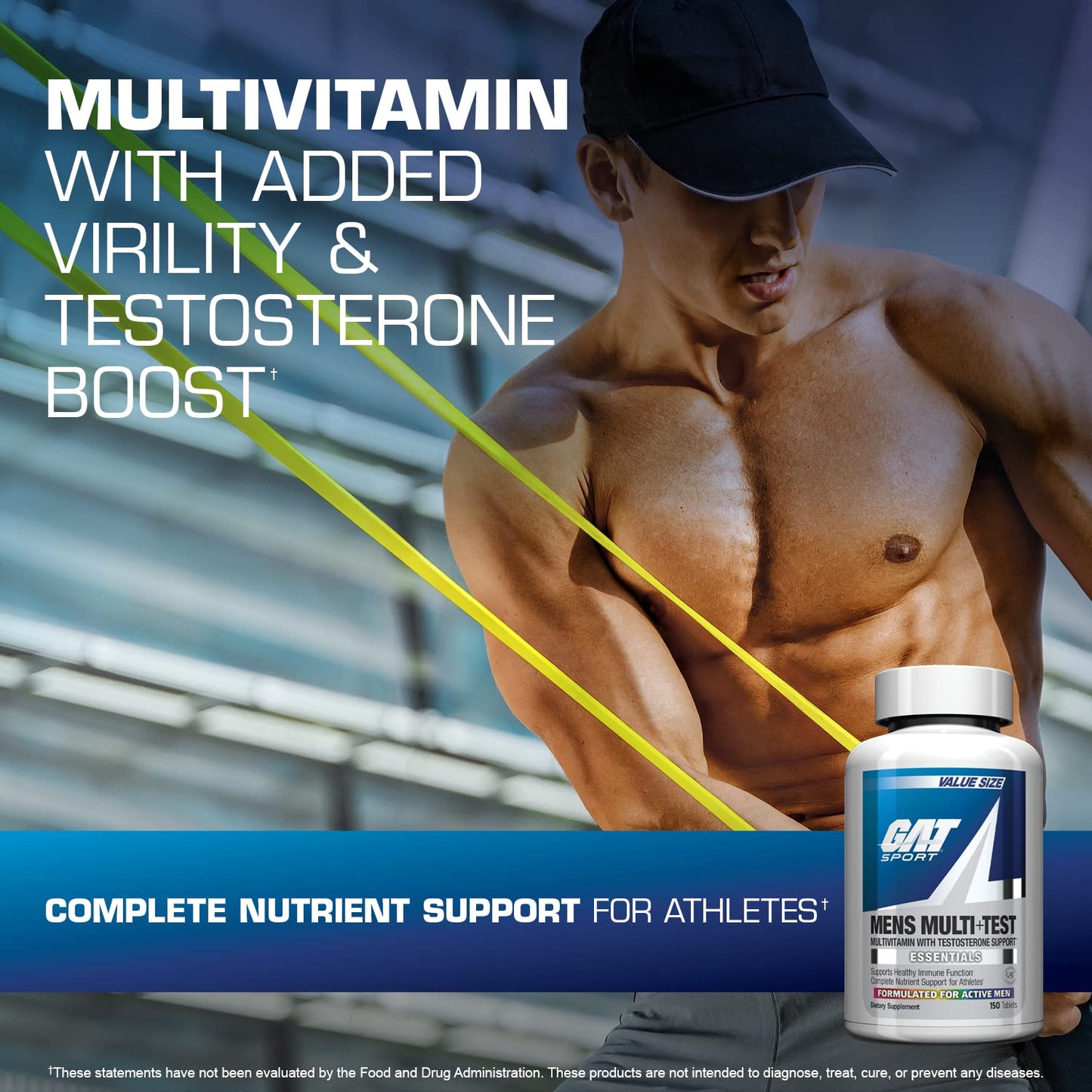 GAT SPORT Men's Multi + Test, Premium Multivitamin Tablets
