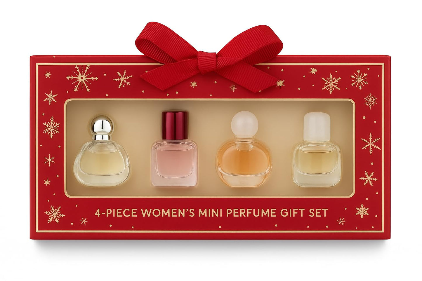 Aria Cerberus 4-Piece Women’s Mini Perfume Gift Set, Holiday Fragrance Sampler for Women, Travel Size Eau de Parfum, Romantic Floral Scent Collection