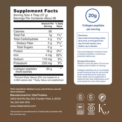 Vital Proteins Collagen Peptides Powder, with Hyaluronic Acid and Vitamin C
