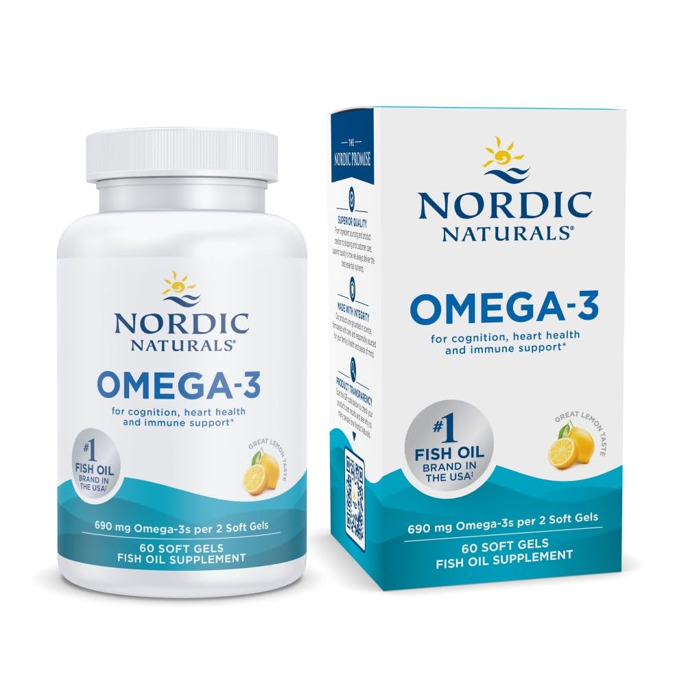Nordic Naturals Omega-3 Soft Gels - Omega-3 Essential Fatty Acids Aid in Cognition