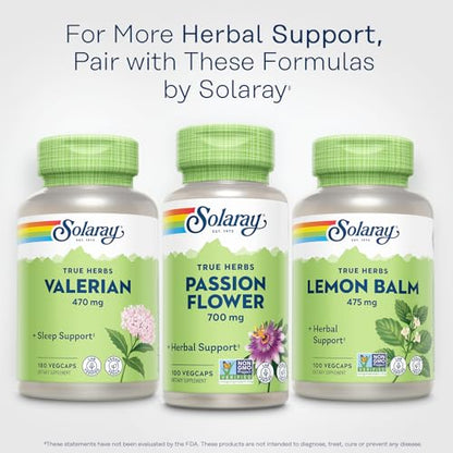 SOLARAY Unflavored Capsules Passion Flower Herbal Support 700Mg Yes Vegetarian