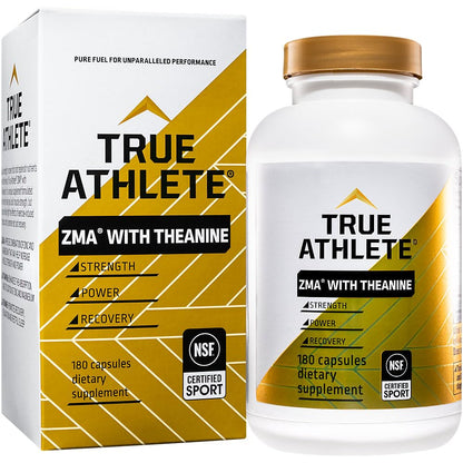 True Athlete ZMA with Theanine – Supports Muscle Recovery, Strength & Sleep – Zinc