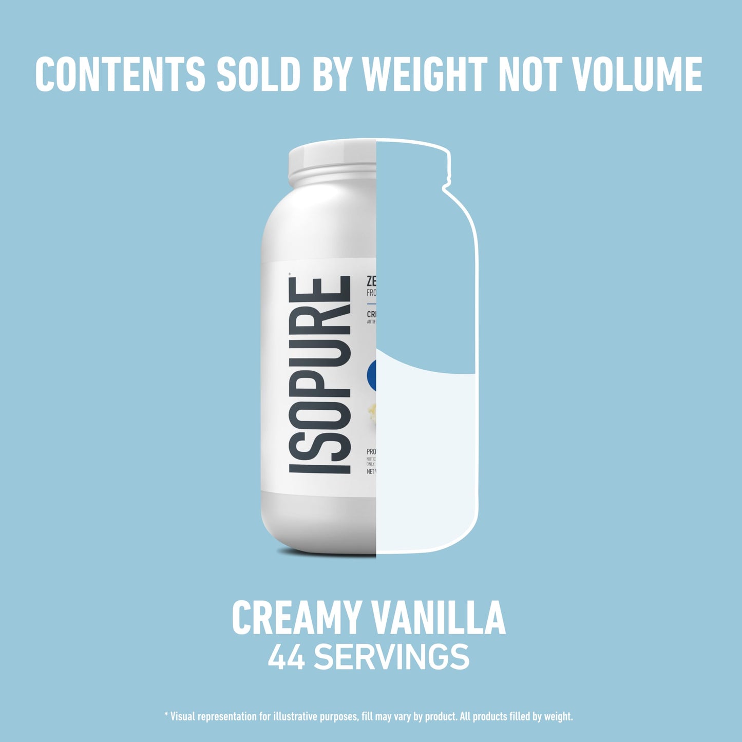 Isopure Creamy Vanilla Whey Isolate Protein Powder