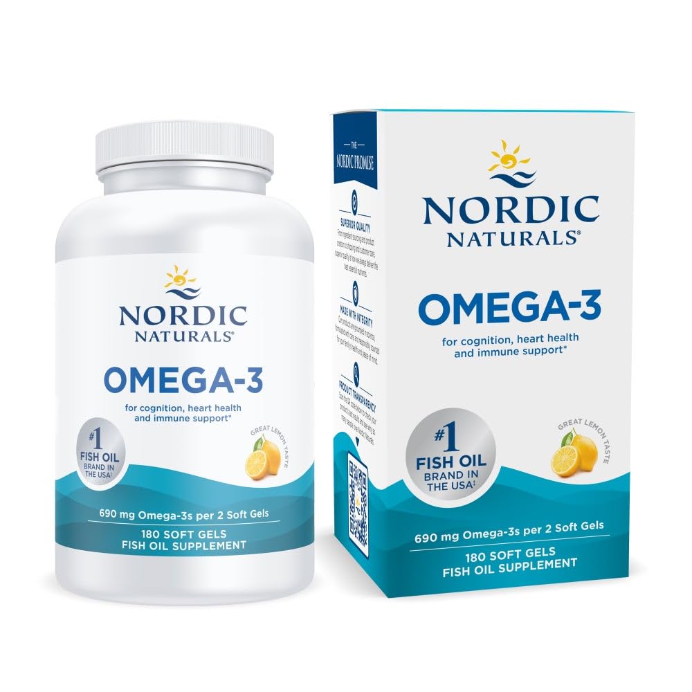 Nordic Naturals Omega-3 Soft Gels - Omega-3 Essential Fatty Acids Aid in Cognition