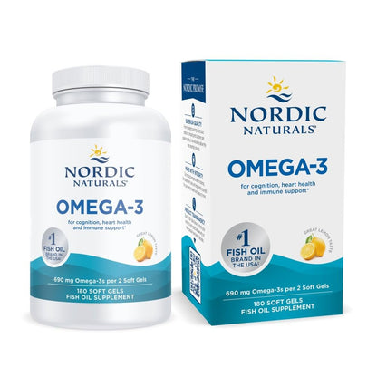 Nordic Naturals Omega-3 Soft Gels - Omega-3 Essential Fatty Acids Aid in Cognition