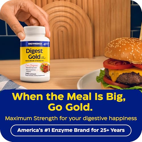 Enzymedica Digest Gold + ATPro, Maximum Strength Digestive Enzymes