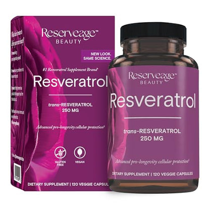 Reserveage Beauty Resveratrol 250 mg - Best Trans-Resveratrol
