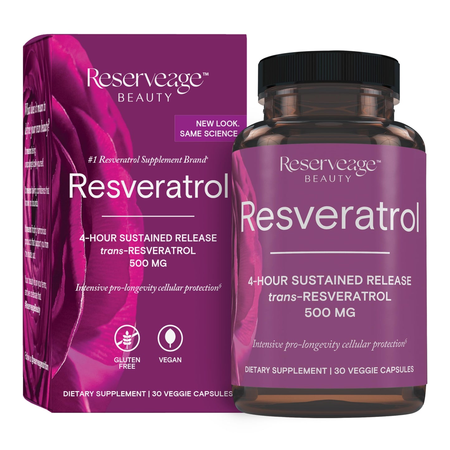 Reserveage Beauty, Resveratrol 500 mg