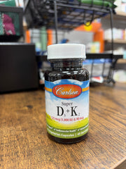 Carlson Super D3+K2 (45 vegetarian capsules)