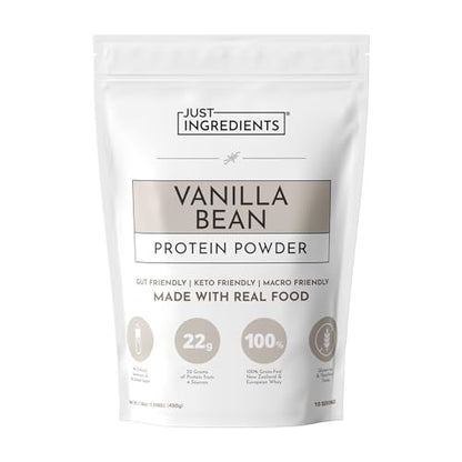 Protein Powder Made with 100% Grass Fed, Non Denatured Whey | Four Different Protein Sources from Organic Whole Food Ingredients | 15 Servings | 22g Protein