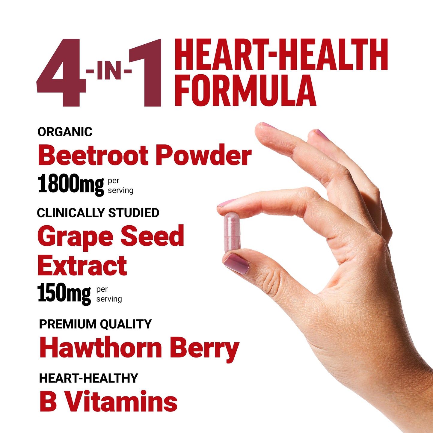 Force Factor Total Beets Blood Pressure Support Capsules, 90 Count