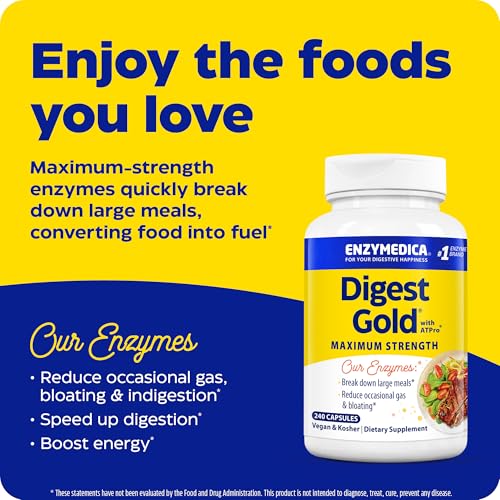 Enzymedica, Digest Gold + ATPro, Maximum Strength Enzymes