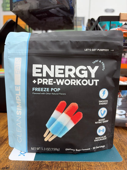 CleanSimple Eats Energy+Pre-Workout Freeze Pop (30 Servings)