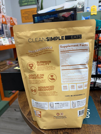 Clean Simple Protein Powder Snickerdoodle 1.1 LBS 20 Servings
