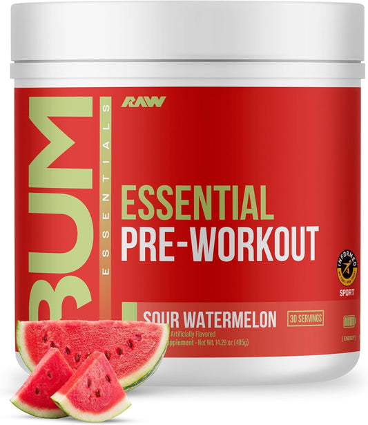 RAW Essential Pre-Workout Powder (Sour Watermelon)