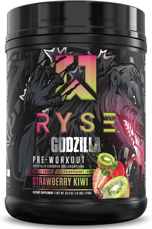 RYSE Godzilla X Noel Deyzel Pre Workout Powder - Strawberry Kiwi - 400mg Caffeine