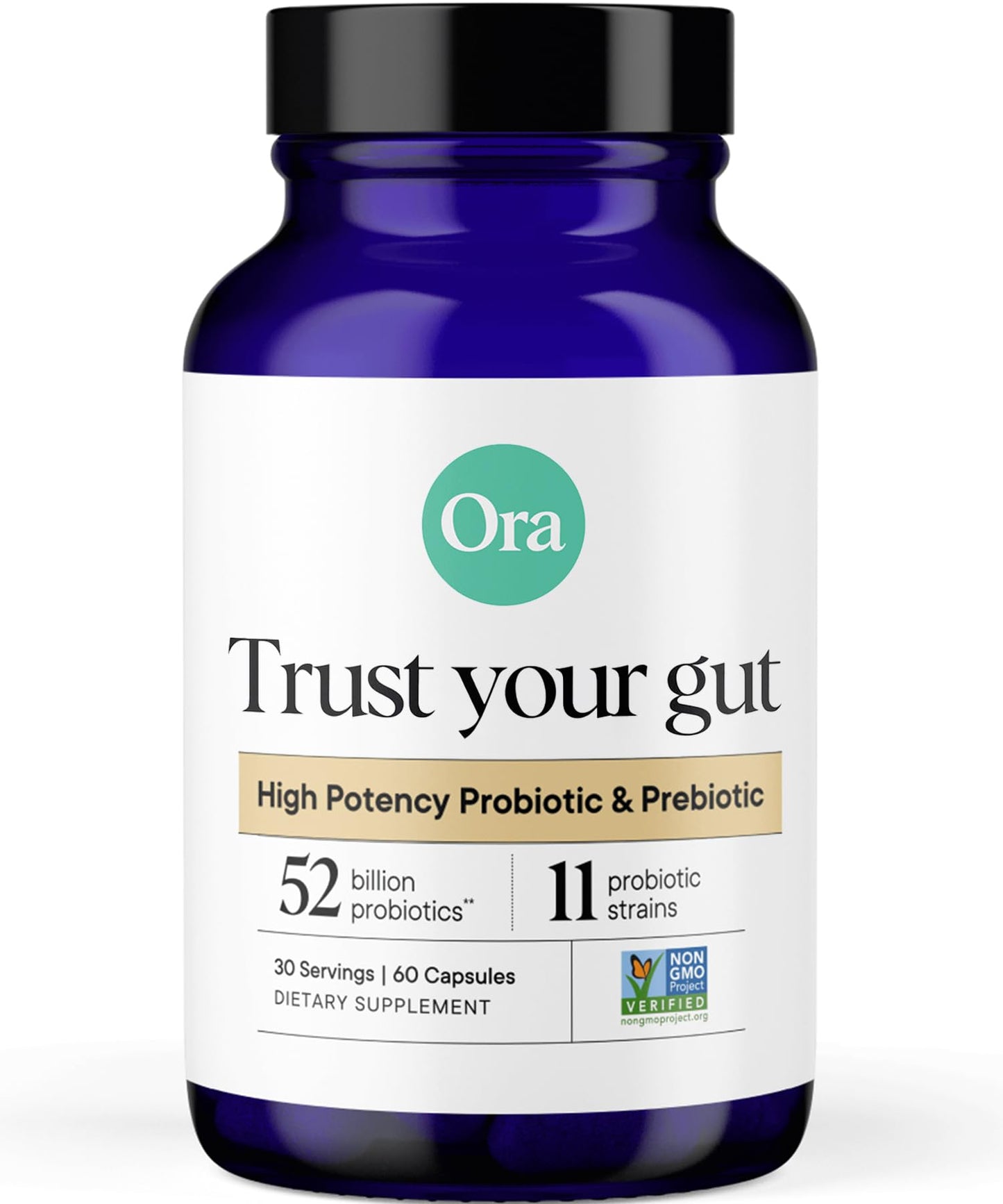 Ora Organic Probiotics and Prebiotics for Digestive Wellness - 16 Billion CFU
