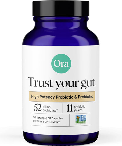 Ora Organic Probiotics and Prebiotics for Digestive Wellness - 16 Billion CFU