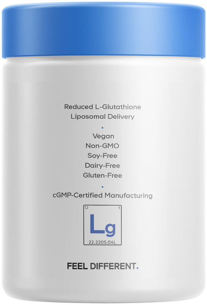 Codeage Liposomal Glutathione 1000 mg Supplement, High-Potency Reduced L-Glutathione - Liposomal Delivery - Phospholipids - Non-GMO, Gluten-Free - 60 Capsules