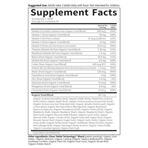 Garden of Life Once Daily Whole Food Multivitamin for Men