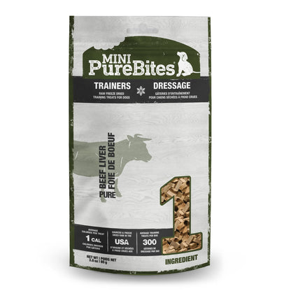 PureBites Mini Beef Freeze Dried Dog Treats, 1 Ingredient, Made in USA