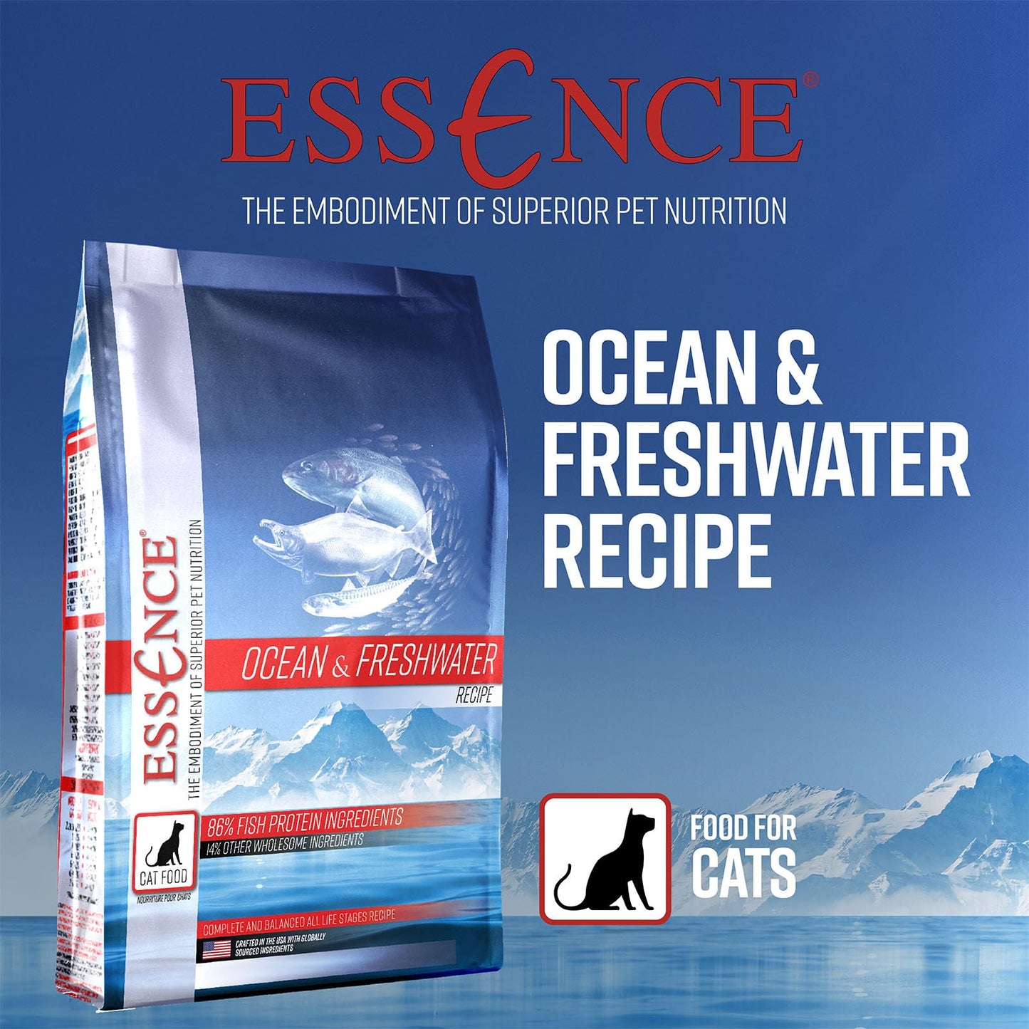 Essence Ocean & Freshwater Grain-Free Dry Cat Food 4lb