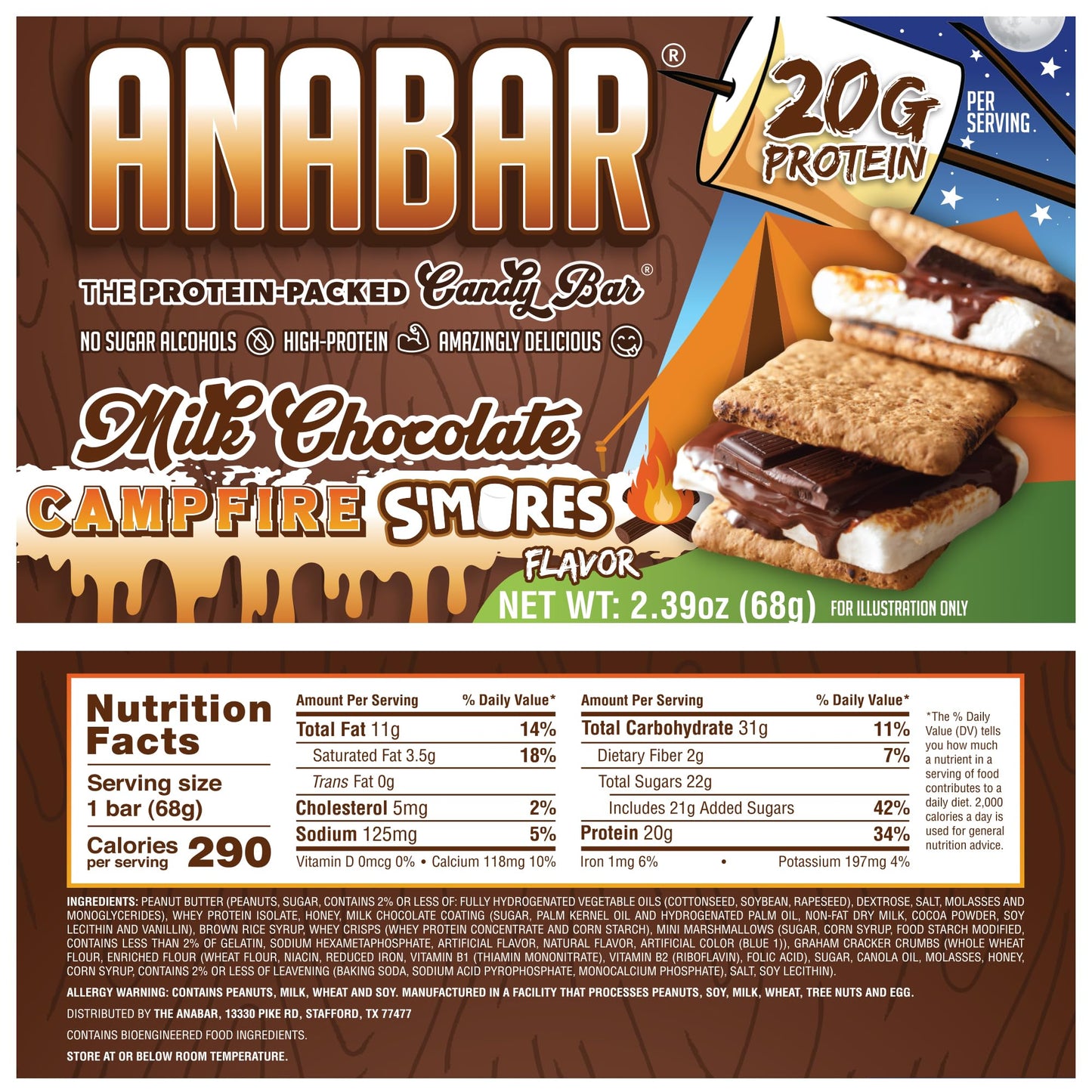 Anabar Protein Bar - 20g Protein, No Sugar Alcohols