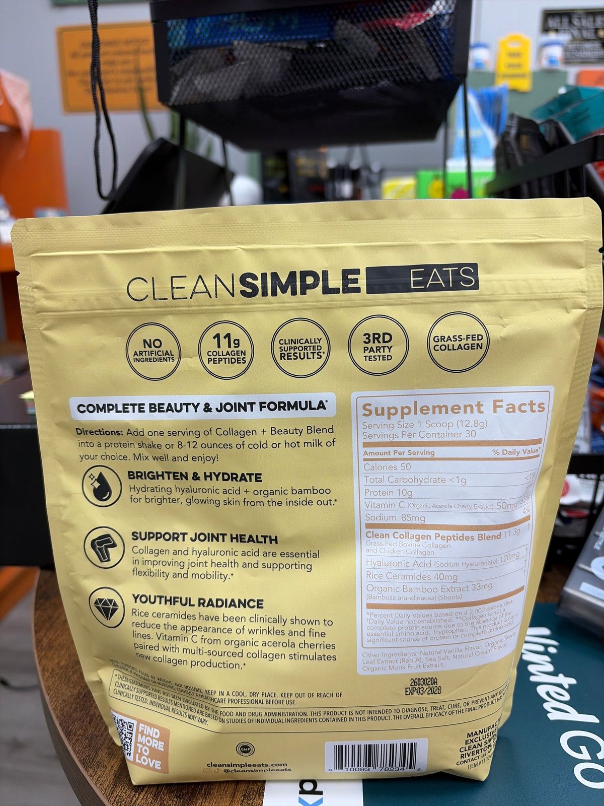 CleanSimple Eats Collagen+Beauty Blend Vanilla Cream (30 Servings)