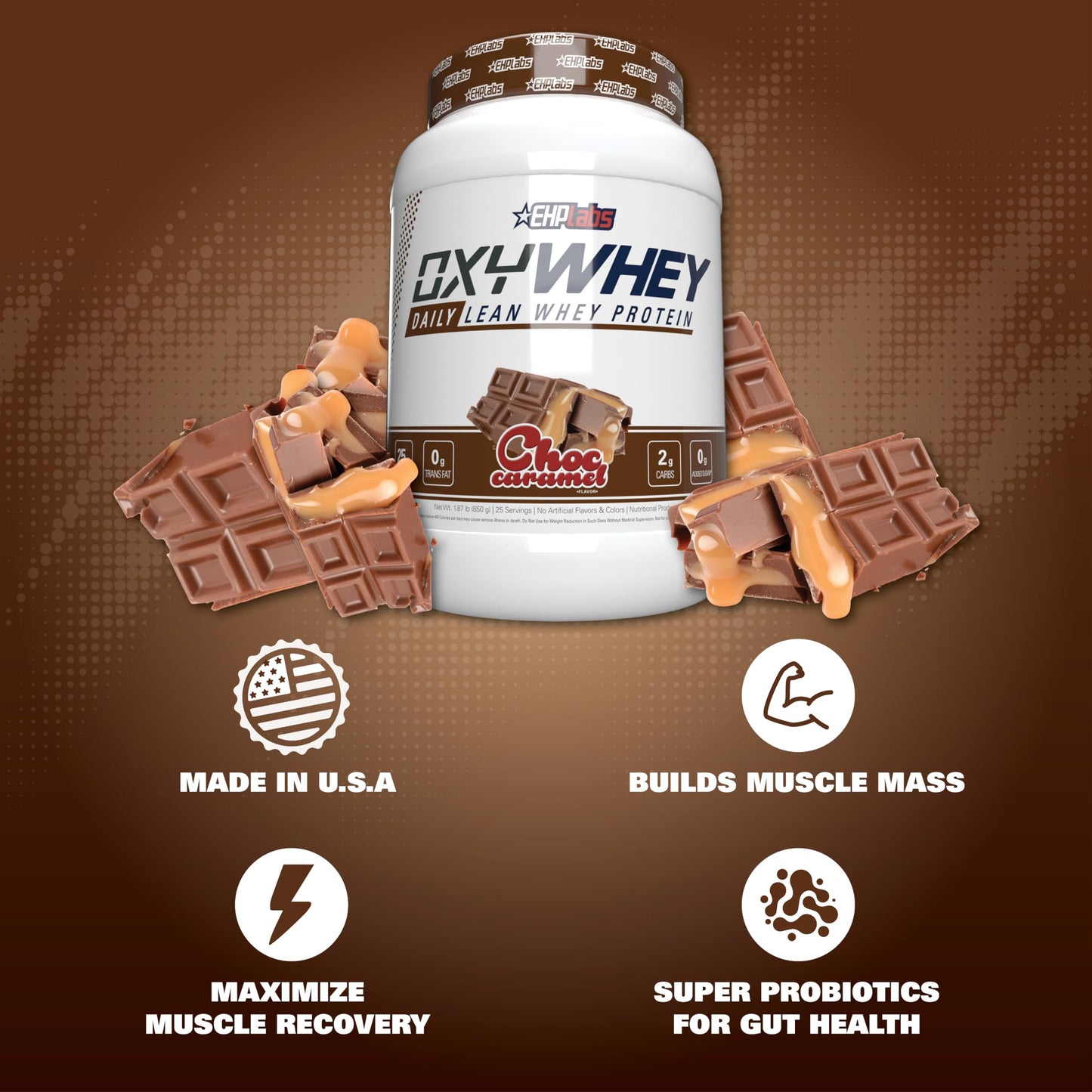 EHP Labs OxyWhey Lean Wellness Whey Protein Powder - 25g Protein