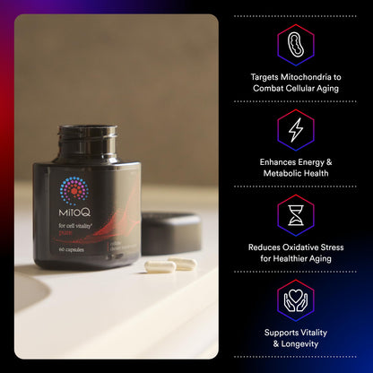 MitoQ Pure Advanced Mitochondria Supplement - Superior CoQ10 Bioavailability
